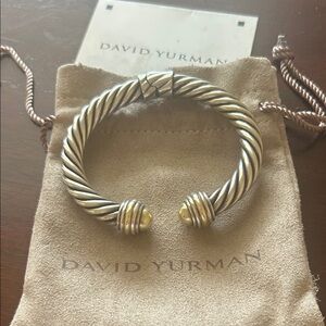 David Yurman Silver and Gold Cable Bracelet